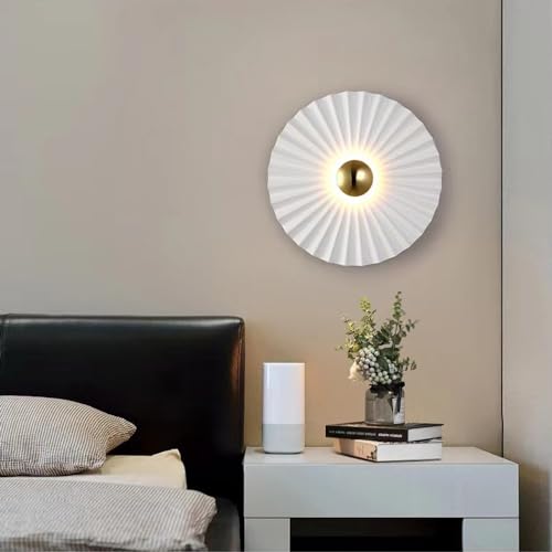 Aplique de pared moderno blanco estilo Art Déco e iluminación LED para interior 4