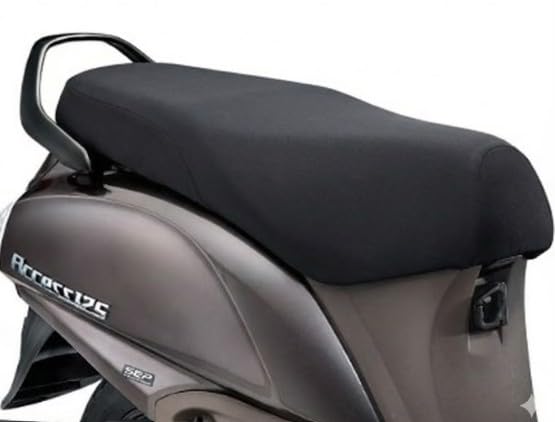 Image of Premium Water Resistant Seat Cover for Suzuki Access 125 Durable Black Stretchable Scooty Seat Protection Cover Design (Black - 3)