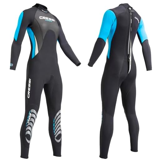 Cressi Morea Damen - Neoprenanzug 3mm für alle Wassersportarten, Schwarz/Türkis/Grau, L/4