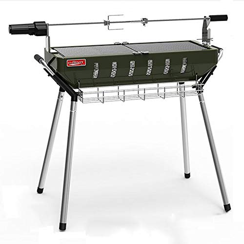 T-XYD Barbacoa portátil de carbón de leña Parrilla Plegable Jardín Fumador Parrilla Casa Villa BBQ Al Aire Libre Camping Comida Cocina Barbacoa Estufa