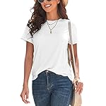 KevaMolly Basic T Shirts for Women UPF 50+ Short Sleeve Casual Summer Tops Trendy Solid Loose Fit Tshirt - Image 2