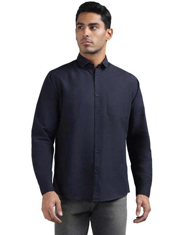 Men Black Standard Fit Solid Casual Shirt-image-19