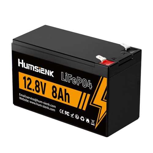 HumsiENK12V 8Ah LiFePO4A8A X}[g BMS `E obe[A15000 fB[v TCNA10 NԂ̑ϗpNA̎ԁAĎJAdԈ֎qALED ȂǂɎgpł 12V LiFePO4 obe[ (1