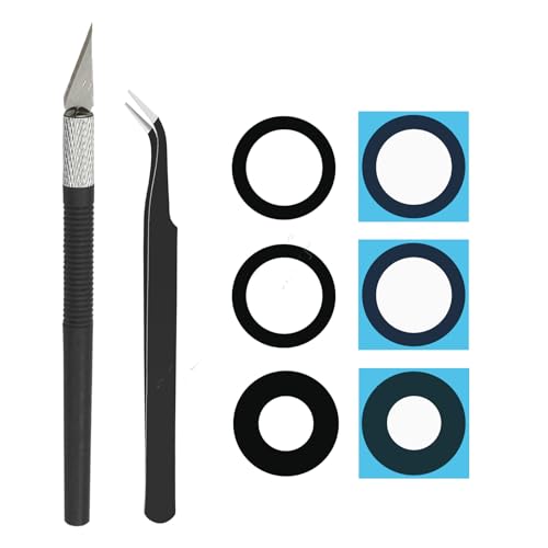 Cemobile 2 Sets Rear Back Camera Lens Glass Replacement for Samsung Galaxy S24 FE with Pre-Installed Adhesive and Repair Tool Kit