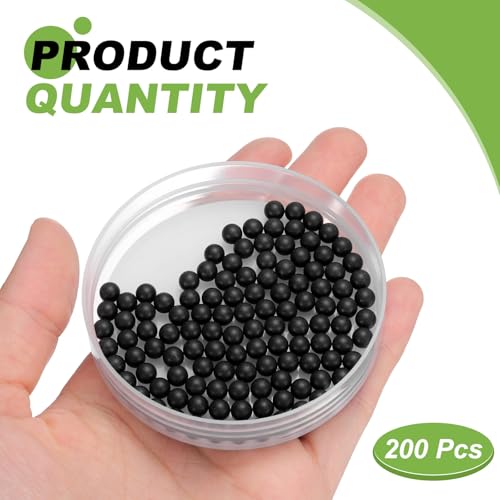 QUARKZMAN 200Stk PP Kunststoff Lagerkugeln 5mm Massive Kunststoffkugeln G2 Präzision Polypropylen Mini Kugeln Schwarz
