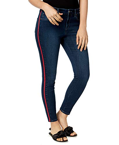 Maison Jules Racer-Stripe Skinny Jeans (Orleans Wash, 2)
