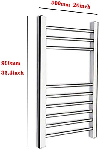 Toallero calefactable de 9 barras eléctrico cromado de pared para baño de 75W 2