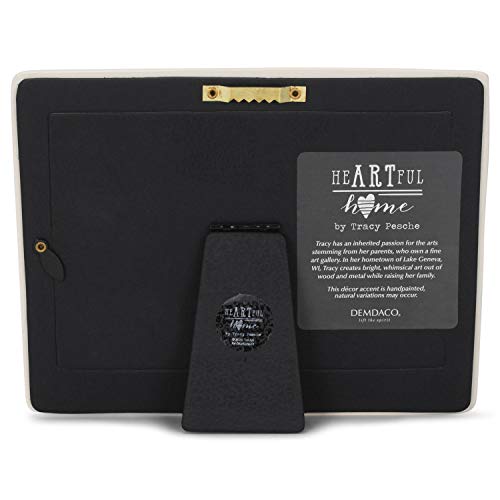 Demdaco Hearts And Dots Black And White 8 X 6 Stoneware Wall Tabletop Picture Frame #TOP3