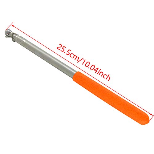 Image of Othmro 1Pcs Hollow Telescopic Teachers Pointer, Teaching Pointer Stick for Classroom, Metal Hand Retractable Pointer Extended Length 55.1 inch, Handheld Presenter Whiteboard Pointer (Orange)