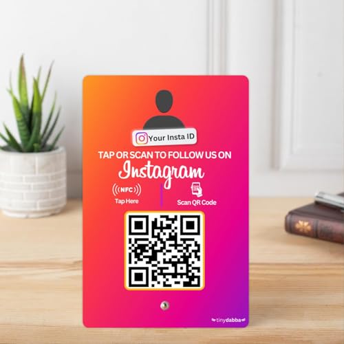 tinydabba Custom Instagram Review NFC Standee with QR Code by tinydabba
