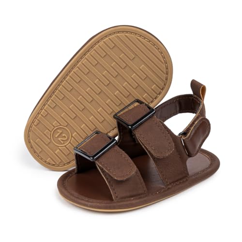 Image of HsdsBebe Infant Baby Boys Girls Summer Beach Sandals Breathable Athletic Anti-slip Soft Sole Newborn First Walker Crib Shoes