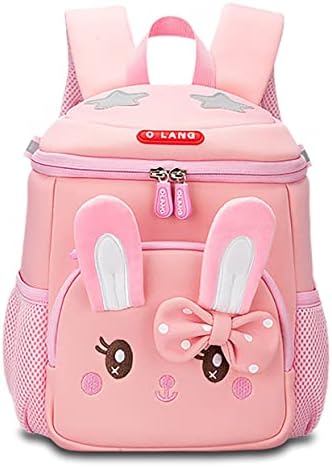 kvcezxu Kids Backpack Cute Bunny Backpack With Safety Leash, Anti-Lost Children Toddler Small Schoolbag Mini BookBag For Boys Girls Pink Large