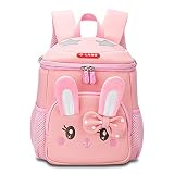 kvcezxu Kids Backpack Cute Bunny Backpack With Safety Leash, Anti-Lost Children Toddler Small School