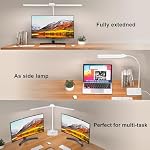 KableRika Desk Lamp Double Light: Bright Led Desk Lights for Home Office - Eye Care Reading Table Lamps with Base - Dimmable Desktop Lighting for Computer Monitor Study Drafting - Image 2