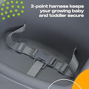 Cosco Kids Canteen High Chair Lightweight Portable Baby Feeding Chair with Adjustable Tray, Easy to Clean, Kitchen or Dining Use, Toddlers Up to 33 lbs, Mono Grey — photo 6 of 6