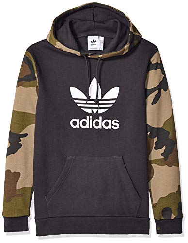 adidas Originals Men's Camo Over The Head Hoodie, utility black, Medium