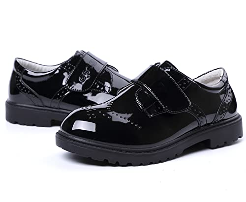 Dadawen Boy's Girl's Classic School Uniform Comfort Oxford Dress Shoes Loafer Flats (Toddler/Little Kid/Big Kid) Black Us Size 9.5 M Toddler #TOP5