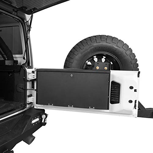 Hooke Road JK Tailgate Table Lock Box Locking Storage Compatible with Jeep Wrangler JK 15-18