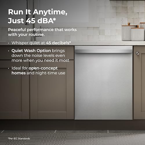 Kenmore 24" Built-In Dishwasher - UltraWash Plus, EasyFlex Third Rack, TurboDry, SmartWash & Reach-Thru Handle - 15 Place Settings - 45 DBA - ENERGY STAR Certified - Stainless Steel by Kenmore - Image 7