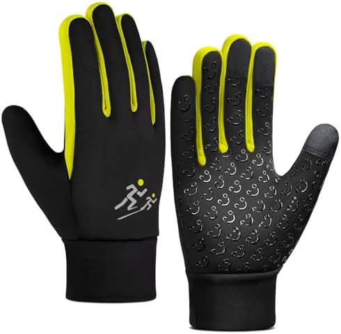 Kids Winter Running Glove Cold Weather Touchscreen Warm Gloves for Hiking Biking Glove for Childrens 4-12 Year Old