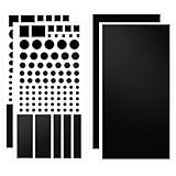 4 PCS LED Light Blocking Stickers, 2 Styles Light Dimming Stickers, Blackout Sticker for Electronics, Dim 50%-80% of Lights and Dim 80%-100 (2 Sheets Cut, 2 Sheets Whole)