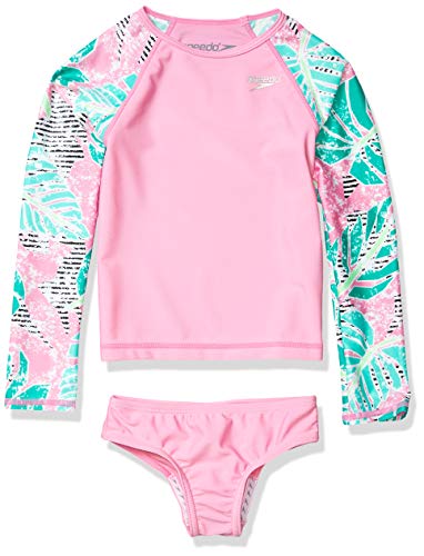 Image of Speedo Girl's Uv Swim Shirt Long Sleeve Rashguard Set