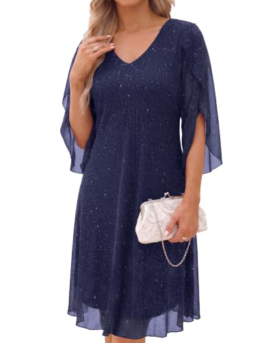 Zelroxa Womens Sequin Cocktail Short Sparkly Formal Wedding Guest Dress