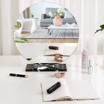 30 cm Selbstklebender Glasspiegel HD Runder Klebespiegel Großer rahmenloser Glas Spiegel Tischspiegel Aufkleber Spiegelfliesen Bastelspiegel Kreis Wandklebespiegel für Zuhause, Tafelaufsätze – Bild 4