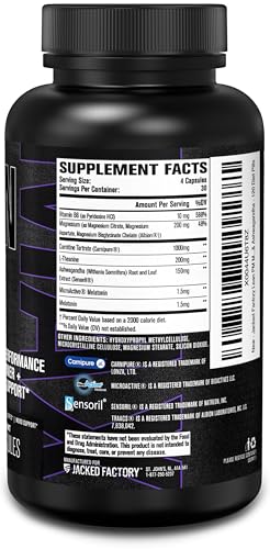Jacked Factory Lean PM Max - High-Performance Weight Loss, Sleep Support, Fat Burner, & Appetite Suppressant for Men and Women w/Melatonin, Magnesium, Carnipure, & Ashwagandha - 120 Diet Pills - Thumbnail 7