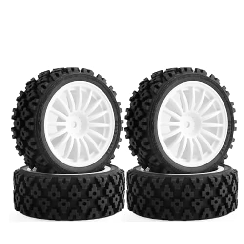 RC�J�[�z�C�[���^�C�� For Tamiya For TT01 For TT02 XV-01 XV02 For HPI 1/10 RC�J�[�A�b�v�O���[�h�p�[�c 4���� �t���b�g���� �����[�p ���j�o�[�T���z�C�[���^�C���p(Type 02)