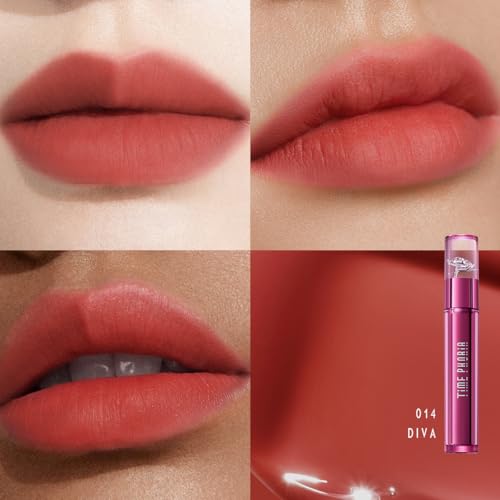 Image of Altera Blurring Tint Lip Stain 014 Diva, Burnt Orange Glossy to Soft Matte Finish, Blur Lip Lines, Weightless No-Sticky Airy Velvet Texture, Vibrant Hydrating Long-Lasting Lip Makeup