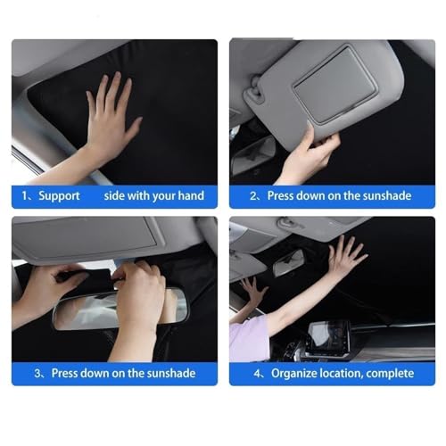 Parasol para parabrisas de coche plegable y protector de visera 6