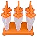 Tovolo Rocket Ice Pop Mold Popsicle Maker, Drip-Guard, Sturdy Stand Base, 2.5 Fluid Oz, Set of 6, Orange