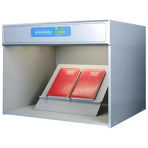 DNEPEI Textile Printing Color Matching Cabinet,Color Evaluation Cabinet with D65, TL84, CWF, UV Light for Metamerism Testing in Printing, Dyeing and Fabric Industries Fivelightsources-220V