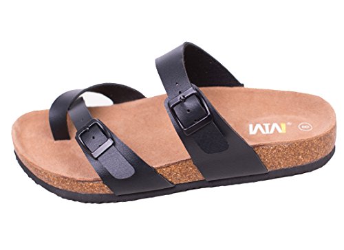 Wtw Men's Arizona Cork Footbed Sandals - Slip On Beach Slide Slipper Shoes With Adjustable Metal Buckle Strap For Men, Causal Style #TOP1