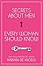 Secrets About Men Every Woman Should Know