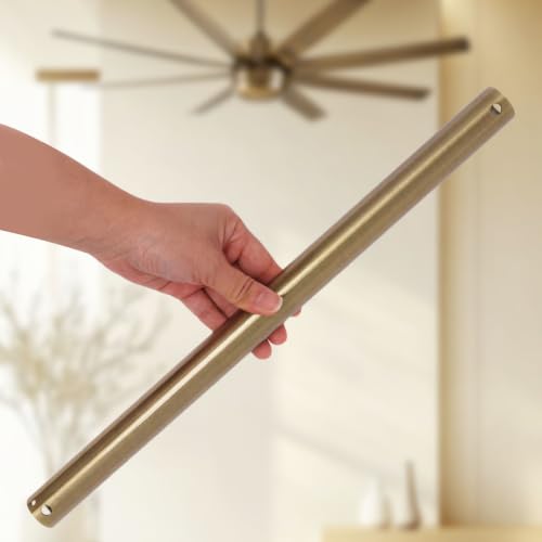 Image of 16 Inch Ceiling Fan Extension Rod, 1 Inch Outside Diameter Not Threaded Ceiling Fan Downrod for a Wide Range of Fans (Brushed Bronze)