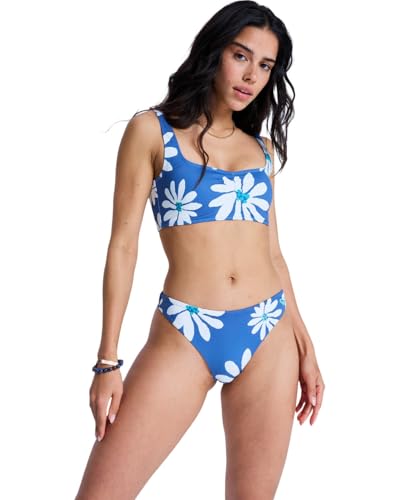 Bas de bikini culotte brésilienne galbant et extensible Roxy bleu taille S - 2
