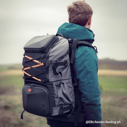 K&F Concept Camera Backpack for DSLR Cameras, Professional Camera Bags Large Capacity with 15.6'' Laptop Compartment Rain Cover for Canon Nikon Fuji Sony Cameras