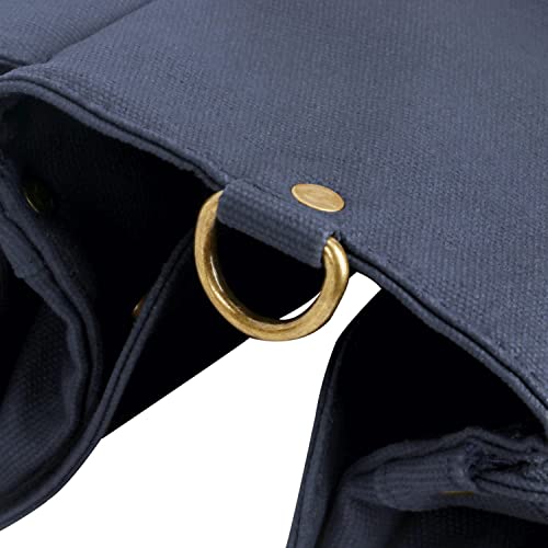TOURBON Canvas Bike Pannier Bag Roll-up Bicycle Rear Seat Trunk Bag Double Saddlebag with Shoulder Strap