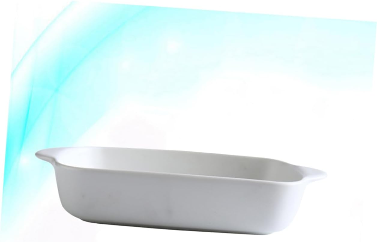 GLEAVI Ceramic Bakeware Casserole Dishes Pie Dish Roasting Tin Ovenproof Dish Rectangular Oven Dish Baking Dish Ceramic Baking Pans High Temperature Resistance Baking Pans