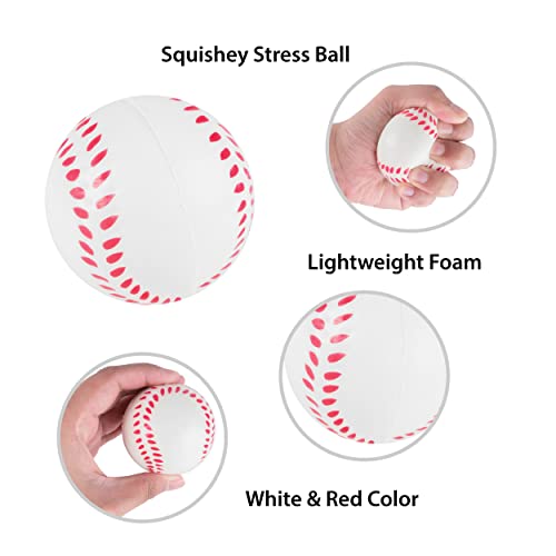 Mini Foam Sports Balls 12 Pack Balls For Kids Adults Mini Baseball Football Basketball Soccer Stress Ball Bulk Toy Little Big Game Party Decoration Balls Small Foam Relaxable Balls (Baseball) #TOP4