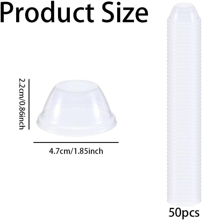 50 Pcs Grow Domes, 4.7 cm (1.85 inch) Outer Diameter, Replacement Humidity Domes for Plant Starters, Hydroponic Cups, Seed Starting Kits, Greenhouse, Growing Baskets, and Hydroponic Systems - Transpar