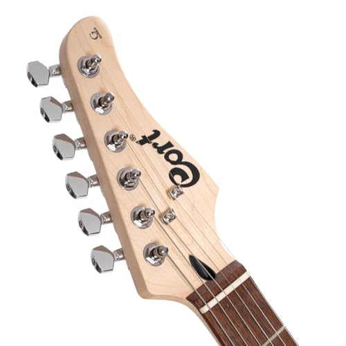 Image of Cort G115SE CRD Electric Guitar - Double Cutaway, H-S-S Pickup Configuration, Beveled Heel & Satin Neck Finish
