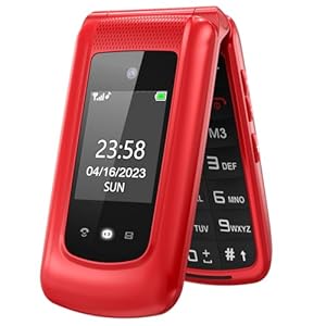 Uleway gsm mobiele telefoon voor senioren, klapmobiele telefoon zonder abonnement, grote toetsen mobiele telefoon, eenvoudig en toetsen, noodoproepfunctie, 2,4 + 1,7 inch dual display, mobiele