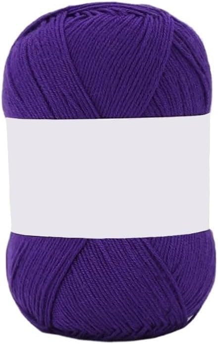 Cotton Yarn for Crocheting 5 Rolls 50g 3-Ply 1mm Craft Thread(9)