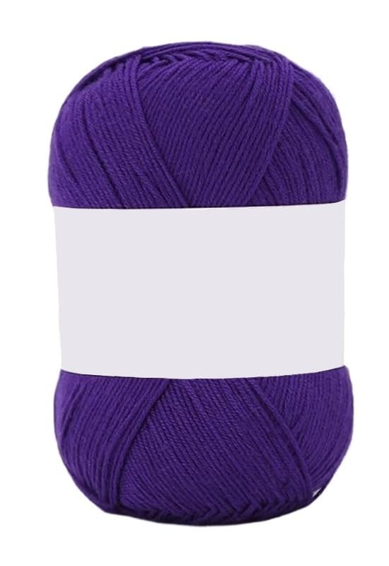 Fil de coton pour crochet 3 brins 1mm | Lot de 5 rouleaux de 50g pour amigurumi et dentelle