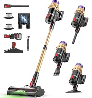 Cordless Vacuum Cleaner, 650W 50KPa 70-Min Runtime Stick Vacuum, Self-Standing Lightweight Vacuum for Home, Pet Hair, Hardwood Floors, Carpet, Stairs & Car, LED Display