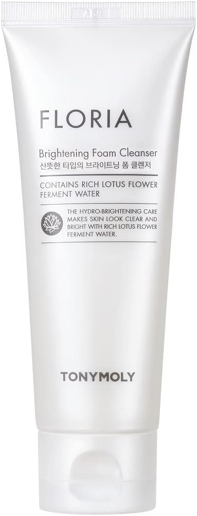 TONYMOLY Floria Moisturizing & Hydrating Foam Cleanser – Rosehip Oil & Vitamin C for Nourished, Clear, Soft Skin, 5 fl oz