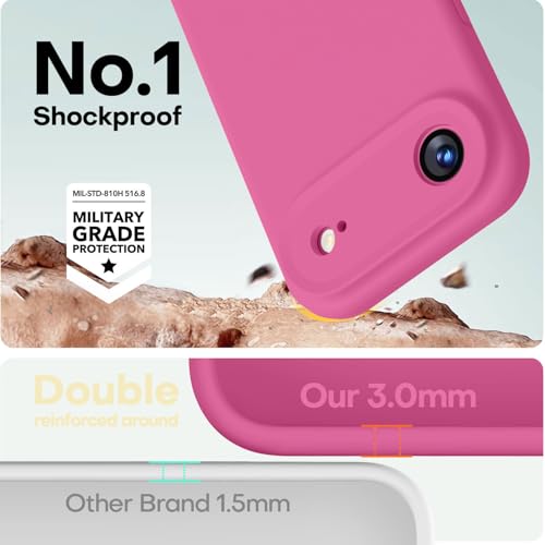 Image of LOVE 3000 Designed for iPhone Air Case, Premium Silicone [Compatible with Magsafe][Soft Anti-Scratch Microfiber Lining] Shockproof Protective Phone Case for Men Women 6.5 inch, Pitaya